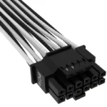Cabo Sleeved de Alimentação 2x 8-Pin PCIe 5.0 12VHPWR Corsair 12+4Pin Premium Preto/Branco - Image 3