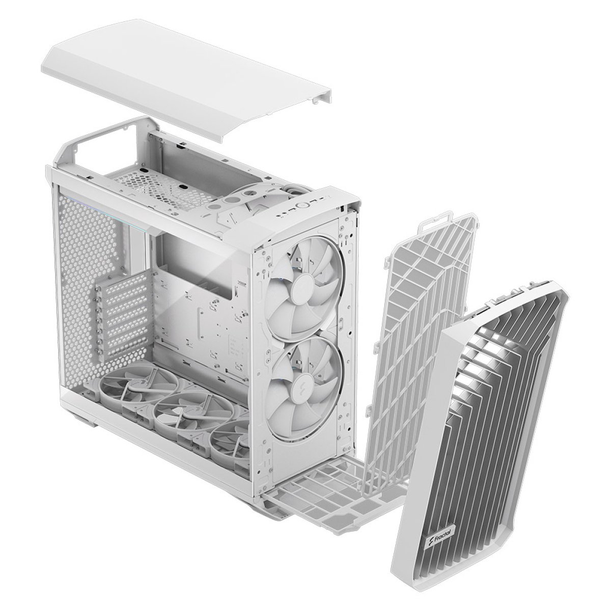Caixa E-ATX Fractal Design Torrent RGB Branca Tempered Glass Clear Tint - Image 11