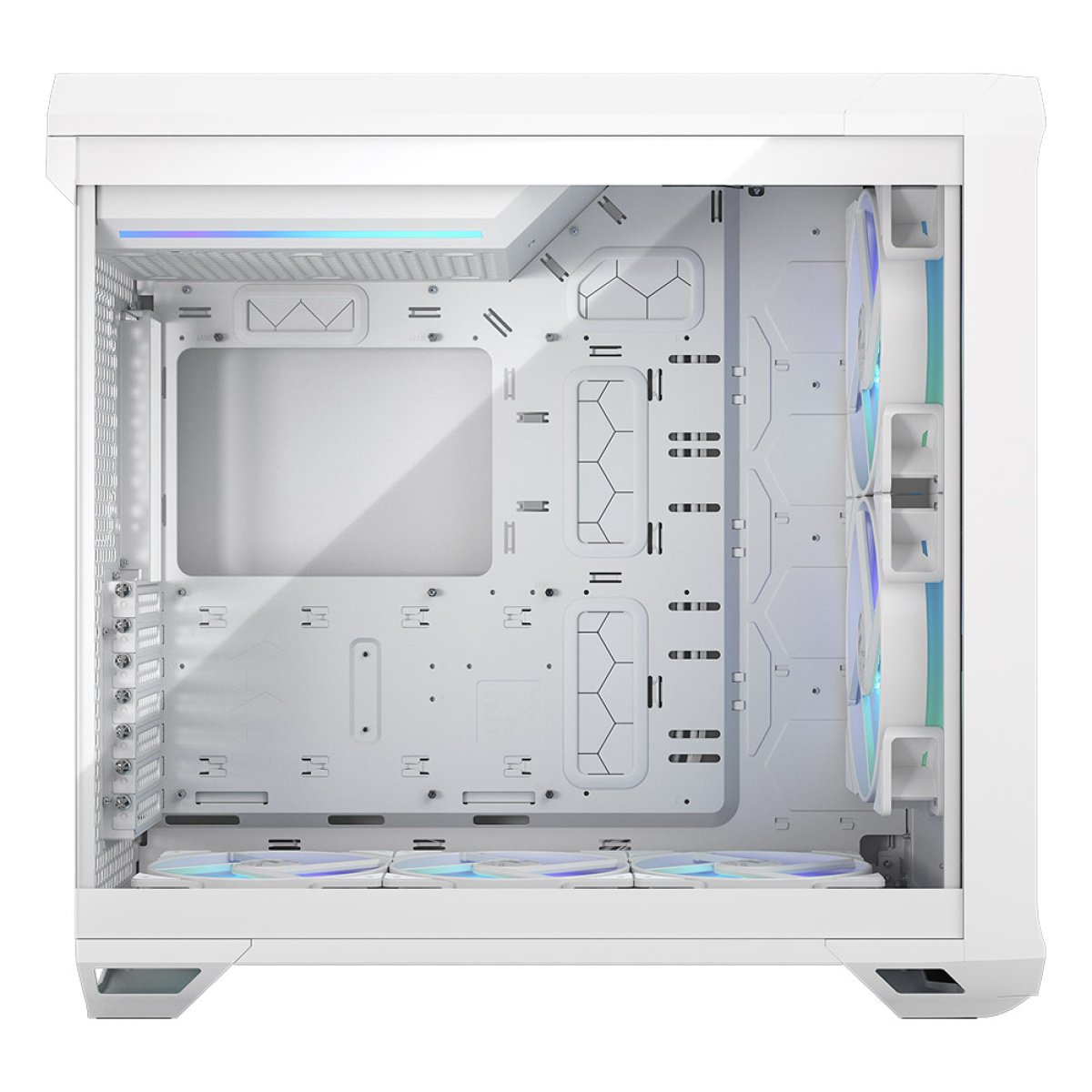 Caixa E-ATX Fractal Design Torrent RGB Branca Tempered Glass Clear Tint - Image 5
