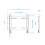 Suporte de Parede Tooq 23" a 43" Max. 45Kg Preto - Image 3