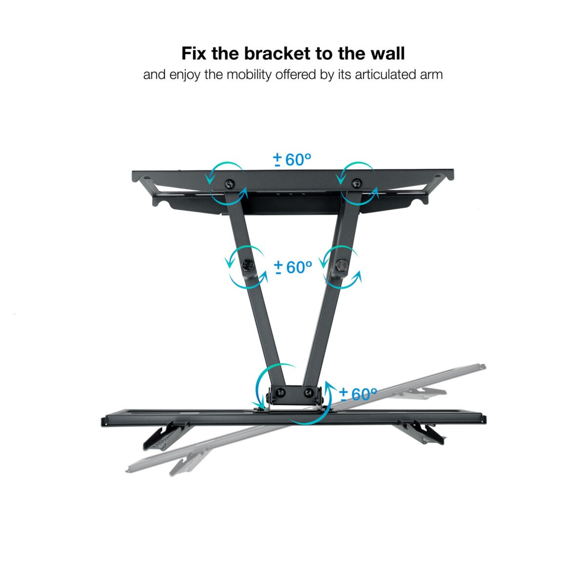 Suporte de parede Tooq LP7846TN-B para ecrãs 32”- 70” - Image 3