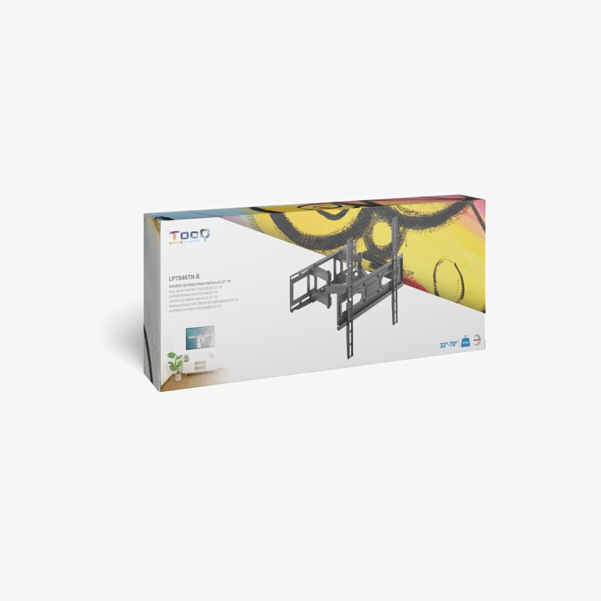 Suporte de parede Tooq LP7846TN-B para ecrãs 32”- 70” - Image 9