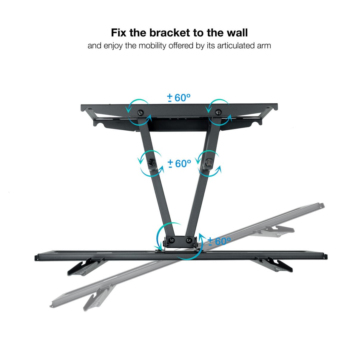 Suporte de parede Tooq LP7866TN-B para ecrãs 37”- 80” - Image 5