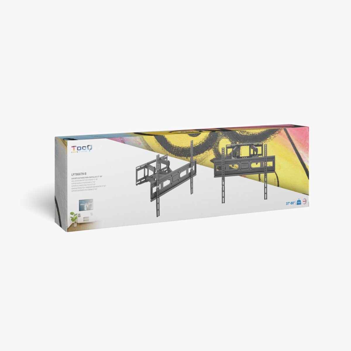 Suporte de parede Tooq LP7866TN-B para ecrãs 37”- 80” - Image 9