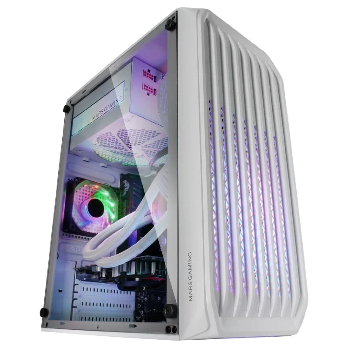 Caixa Micro-ATX Mars Gaming MC-S2 FRGB Branca - Image 2