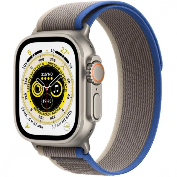Apple Watch Ultra LTE Titânio c/ Bracelete Trail Loop M/L Azul/Cinzento
