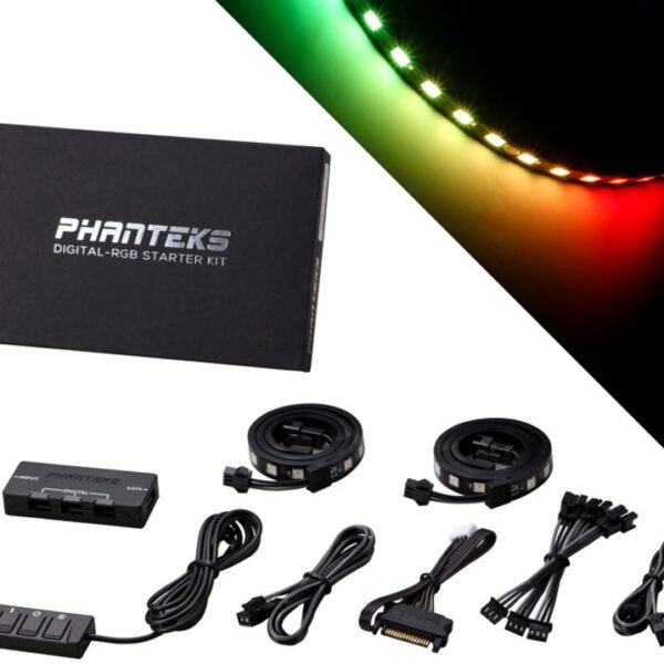 Kit Phanteks Digital-RGB com Controlador e 2x LED-Strip