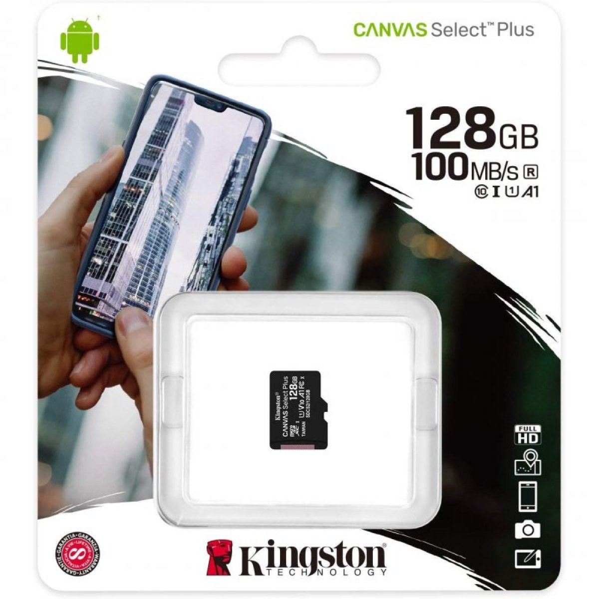 Cartão de Memória MicroSD Kingston 128Gb Class10 (U1) Canvas Select Plus 100MB/s - Image 2