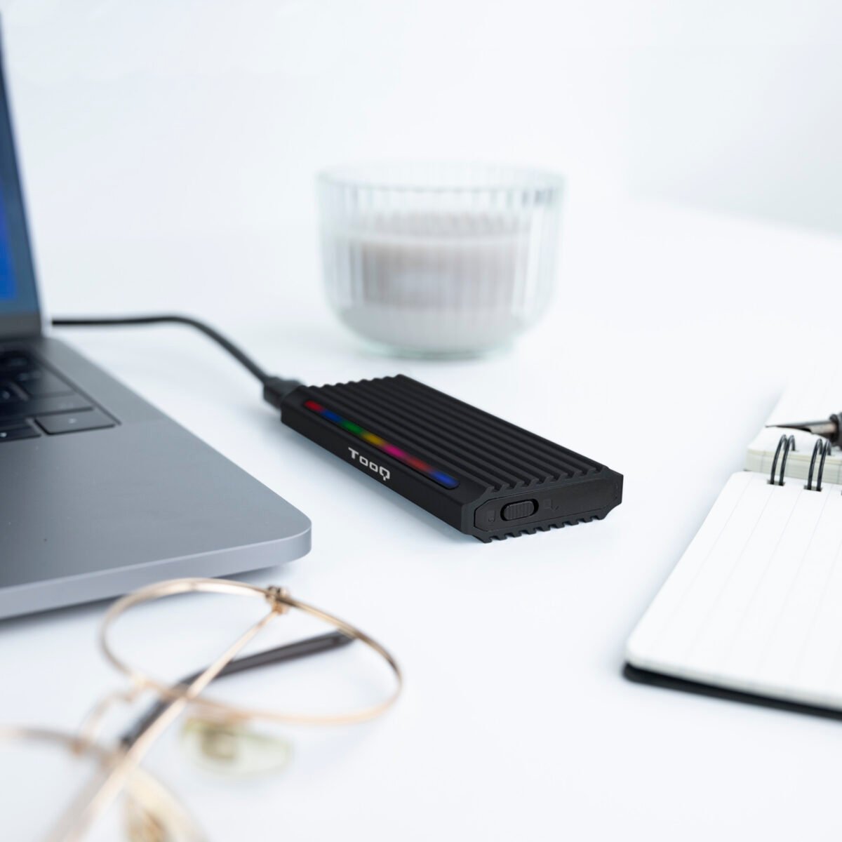 Caixa Externa SSD Tooq M.2 NGFF/NVMe SSD - USB 3.1 Gen 2 USB-C RGB - Image 7