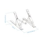Suporte Elevatório Tooq para Portáteis Regulável Cinzento - Image 4