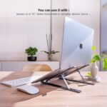 Suporte Elevatório Tooq para Portáteis Regulável Cinzento - Image 8