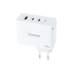 Carregador de parede Tooq GaN 2xUSB-C/PD + USB-A/QC 100W, Branco