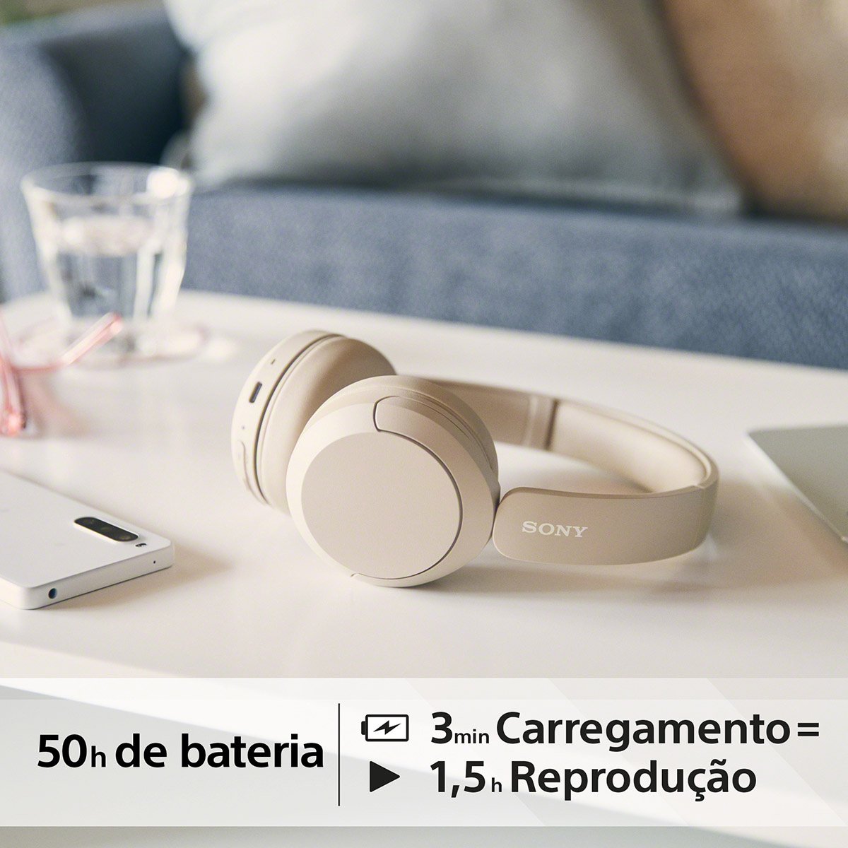 Headphones Sony WH-CH520 Bluetooth Beges - Image 5