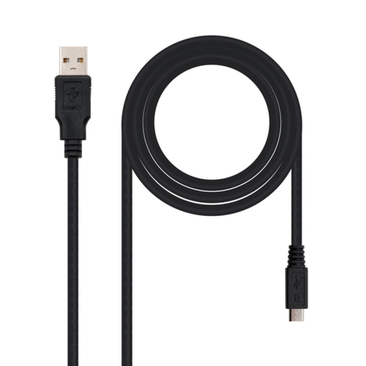 Nanocable cabo USB 3 m USB 2.0 USB A Micro-USB B Preto - Image 1