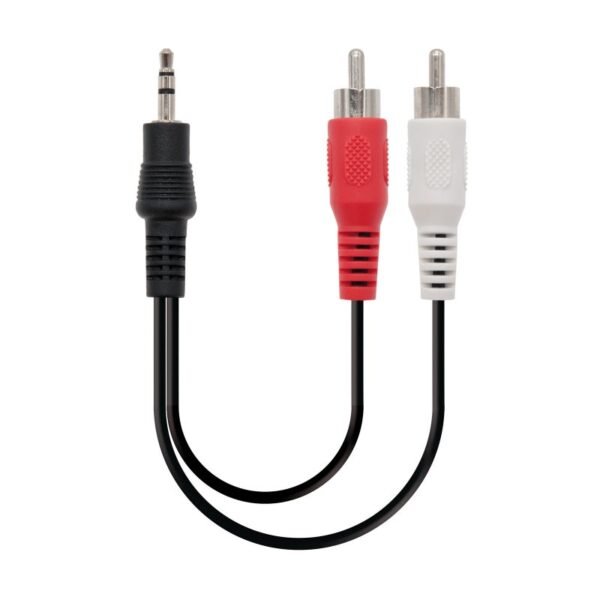 Cabo Nanocable Jack 3.5mm Macho p/ RCA Macho 5m Preto