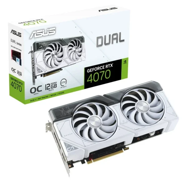 Placa Gráfica Asus Dual GeForce RTX 4070 Branca OC Edition 12GB GDDR6X