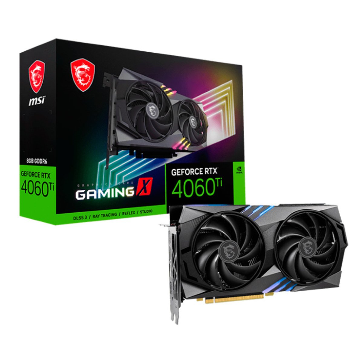 Placa Gráfica MSI GeForce RTX 4060 Ti Gaming X 8G DLSS3 - Image 1