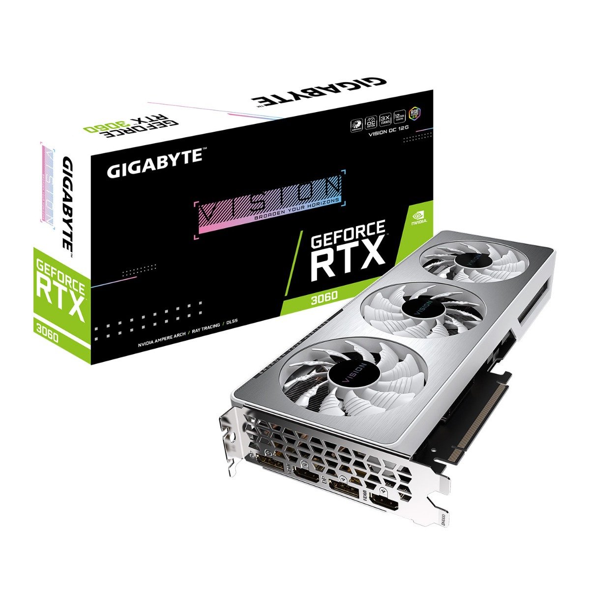 Placa Gráfica Gigabyte GeForce RTX 3060 Vision OC 12GB GDDR6 (rev. 2.0) LHR - Image 1