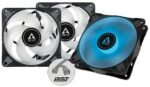 Ventoinha Arctic P12 PWM PST RGB 120mm (Pack 3)