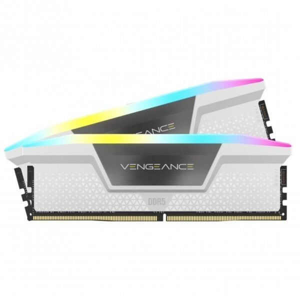 Memória RAM Corsair Vengeance RGB 64GB DDR5 (2x32GB) 5200MHz CL40 Branca