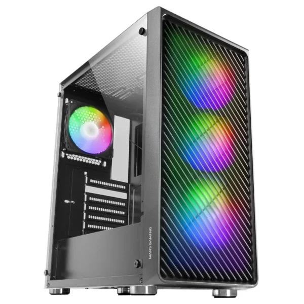 Caixa ATX Mars Gaming MC-F ARGB Vidro Temperado Preta