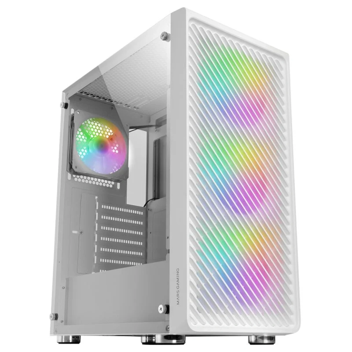Caixa ATX Mars Gaming MC-F ARGB Vidro Temperado Branca - Image 1