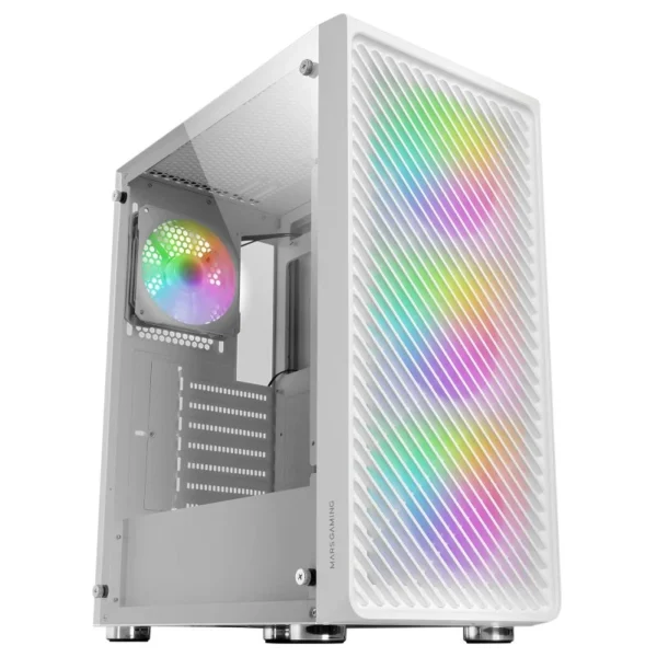 Caixa ATX Mars Gaming MC-F ARGB Vidro Temperado Branca
