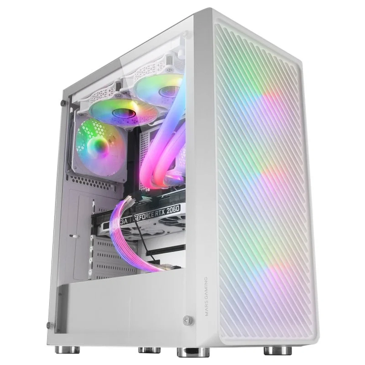 Caixa ATX Mars Gaming MC-F ARGB Vidro Temperado Branca - Image 2
