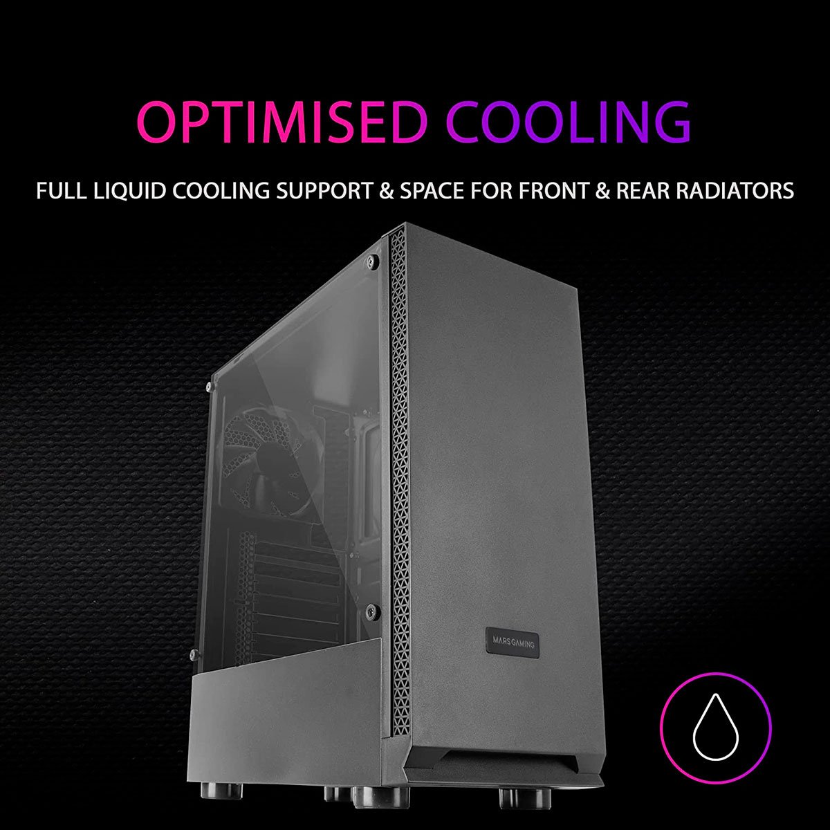 Caixa ATX Mars Gaming MCN2 Vidro Temperado Preta - Image 2