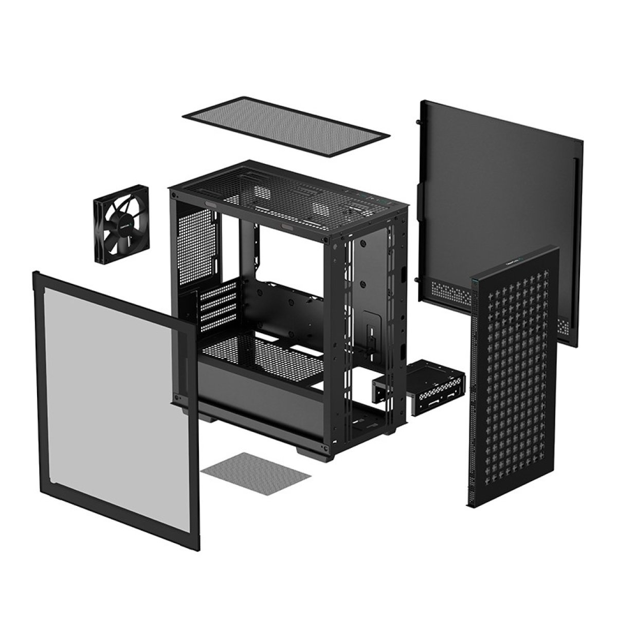 Caixa Micro-ATX DeepCool CH370 Vidro Temperado Preta - Image 2