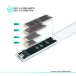 Caixa externa Tooq para SSD M.2 NGFF/NVMe RGB Transparente - Image 3