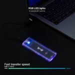 Caixa externa Tooq para SSD M.2 NGFF/NVMe RGB Transparente - Image 5