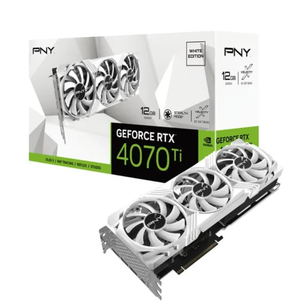 Placa Gráfica PNY GeForce RTX 4070 Ti VERTO Triple Fan White Edition 12GB GDDR6X DLSS3