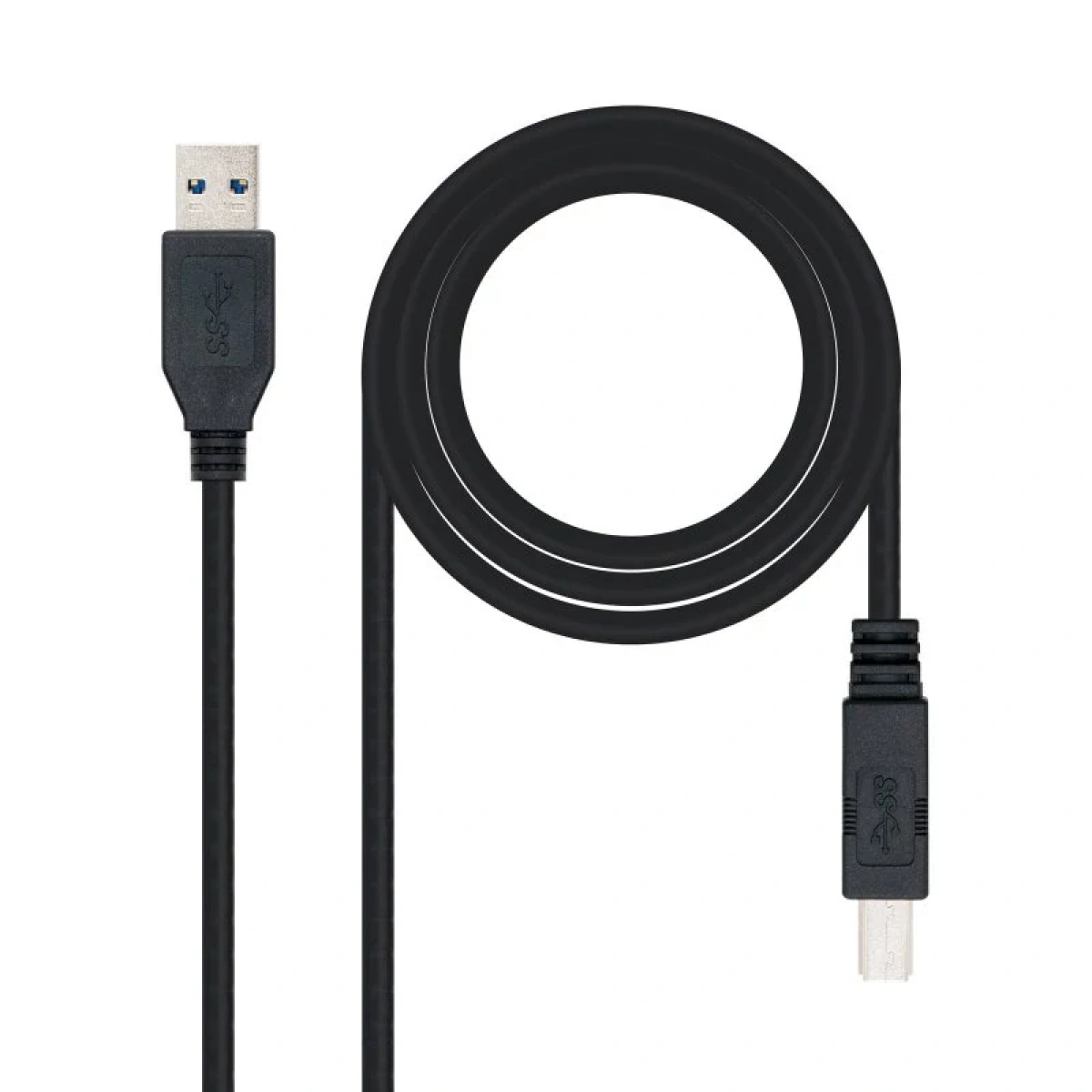 Cabo USB 3.0 Nanocable Tipo A/M-B/M 2 M Preto - Image 1