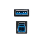 Cabo USB 3.0 Nanocable Tipo A/M-B/M 2 M Preto - Image 2