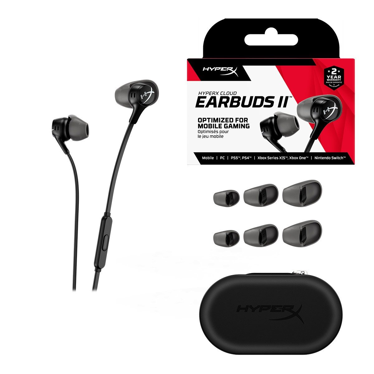 Auriculares HyperX Cloud Earbuds II Black - Image 3