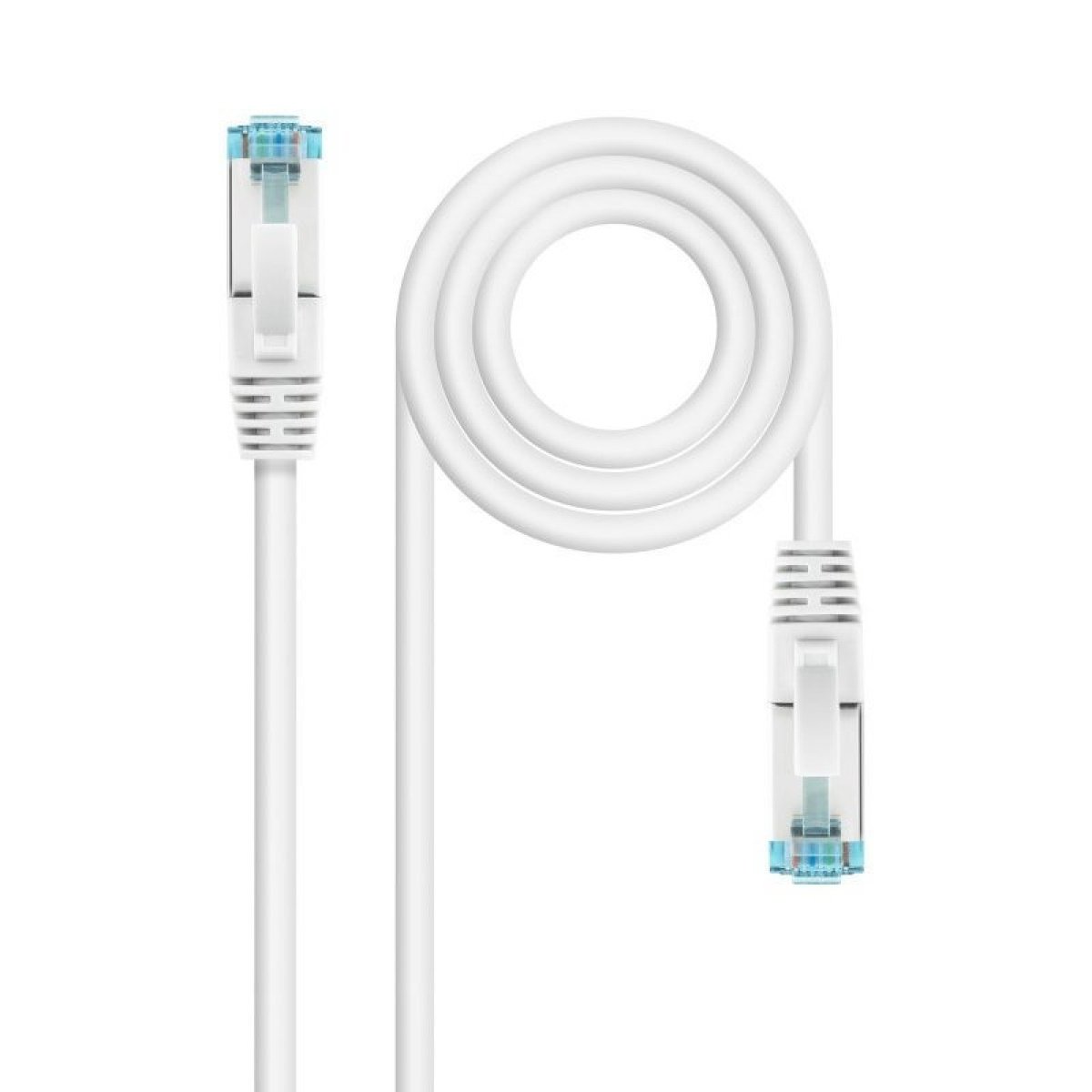 Cabo de Rede Nanocable RJ45 LSZH CAT.7 600MHZ SFTP AWG26 30 CM Branco - Image 1
