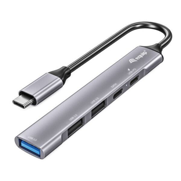 HUB EQUIP USB 3.0/2.0 de 5 portas com USB-C 100 W USB