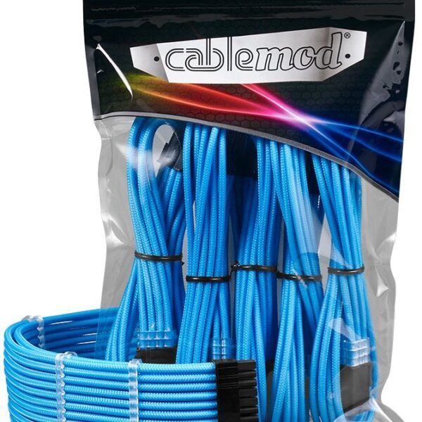 Kit Extensão CableMod Pro ModMesh 12VHPWR para 3x PCI-e 45cm Azul Claro