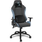 Cadeira Gaming Alpha Gamer Gaia Dark Grey/Blue Fabric