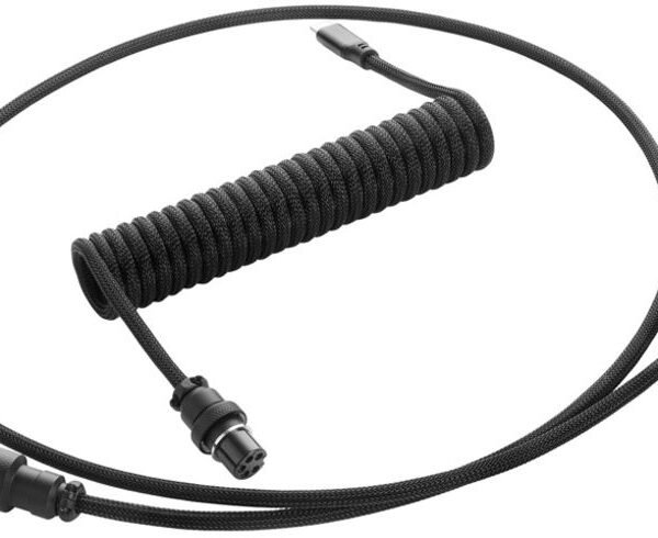 Cabo Coiled CableMod Pro para Teclado USB A - USB Type C 150cm - Midnight Black