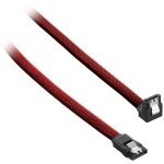 Cabo SATA III 90º CableMod ModMesh 30cm Vermelho Sangue