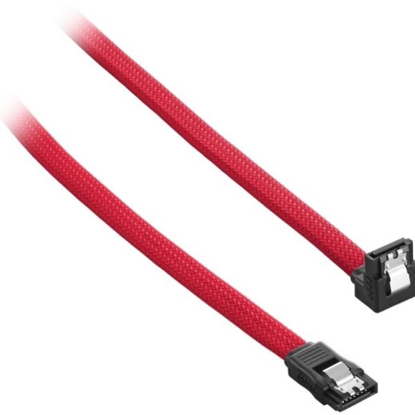 Cabo SATA III 90º CableMod ModMesh 30cm - Vermelho