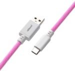 Cabo Coiled CableMod Classic para Teclado USB A - USB Type C 150cm - Strawberry Cream - Image 3