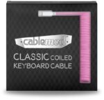Cabo Coiled CableMod Classic para Teclado USB A - USB Type C 150cm - Strawberry Cream - Image 4