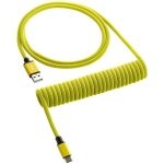 Cabo Coiled CableMod Classic para Teclado USB A - USB Type C 150cm - Dominator Yellow