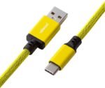 Cabo Coiled CableMod Classic para Teclado USB A - USB Type C 150cm - Dominator Yellow - Image 3