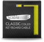 Cabo Coiled CableMod Classic para Teclado USB A - USB Type C 150cm - Dominator Yellow - Image 4