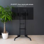 Suporte de chão Tooq FS1170M-B com rodízios para ecrãs 37"- 70", Preto - Image 7