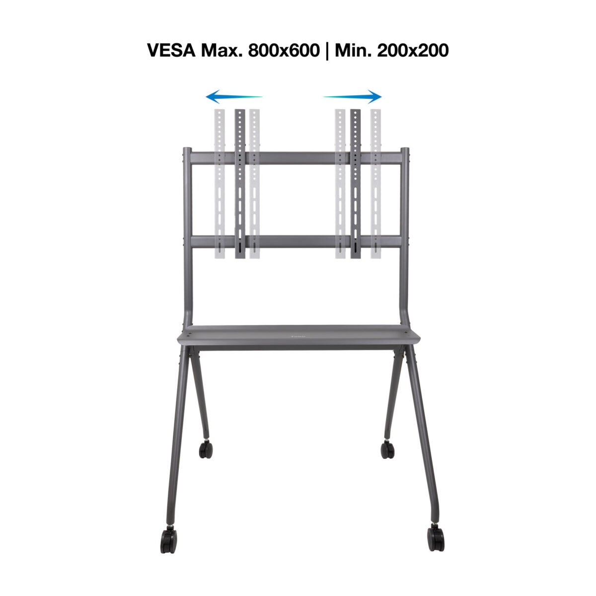 Suporte de Chão Tooq iSTAND com Rodas para Ecrãs 50"- 86" Cinzento - Image 2
